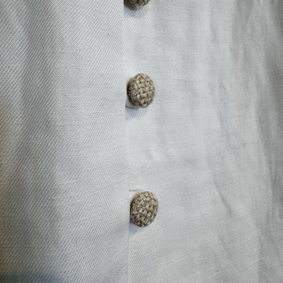 Tuckernuck Women's Sleeveless Dress White With Detailed Buttons Silk Blend SX - Picture 6 of 11